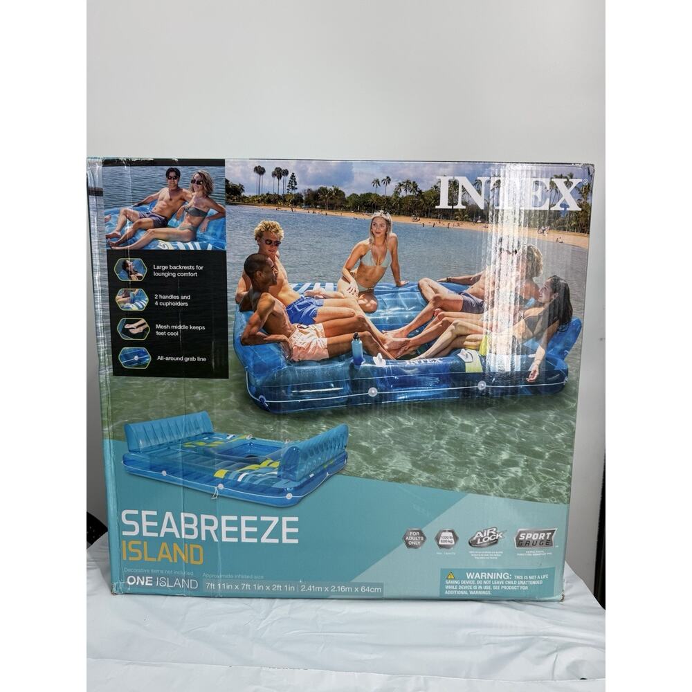 Intex 6-Person Seabreeze Island Lounge Pool Float NIB